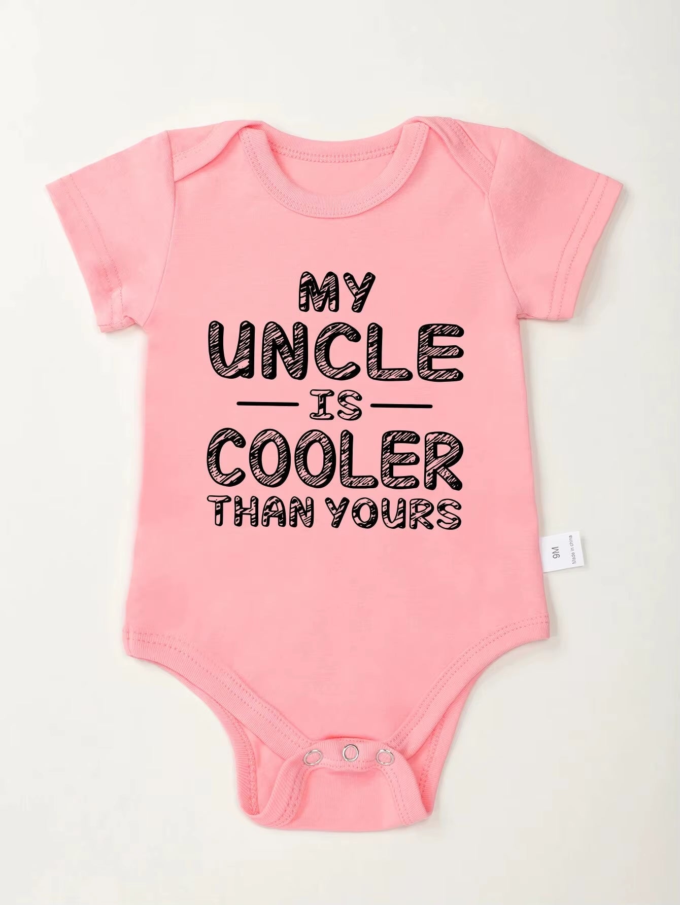 Cute Newborn Gift Cotton Baby Boys and Girls Clothes My Uncle Is Cooler than Yours Print Funny Infant Onesie
