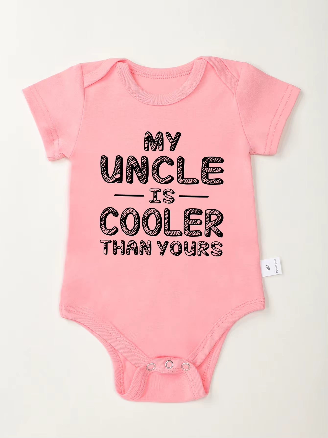Cute Newborn Gift Cotton Baby Boys and Girls Clothes My Uncle Is Cooler than Yours Print Funny Infant Onesie