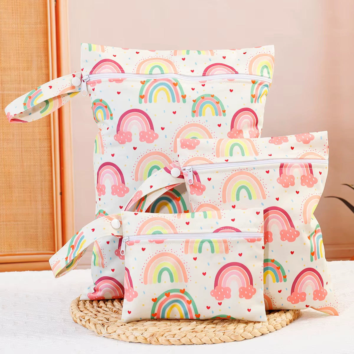 3PCS Travel Wash Cosmetic Bag Waterproof Diaper Bag Portable Storage Bag