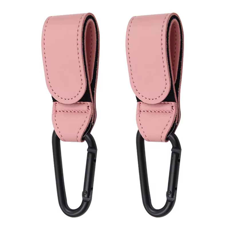PU Leather Baby Bag Stroller Hook Pram Cart Organizer 360 Degree Rotatable Hook High-Quality
