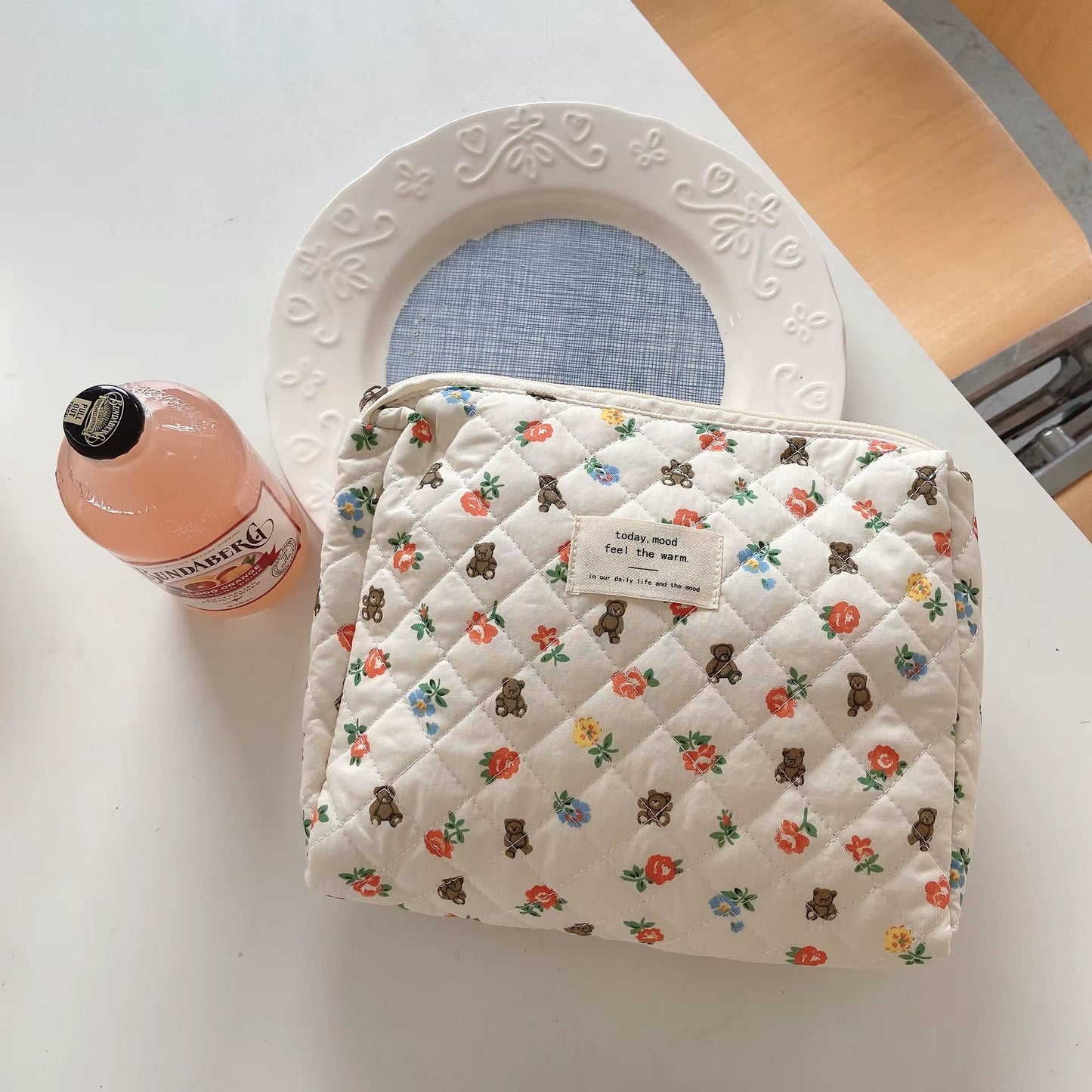 Baby Diaper Bag Cartoon Print Nappy Bag Zipper Handbag