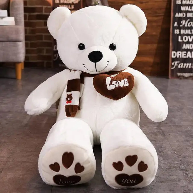 High Quality 4 Colors Teddy Bear with Scarf Stuffed Animals Bear Plush Toys Doll Pillow