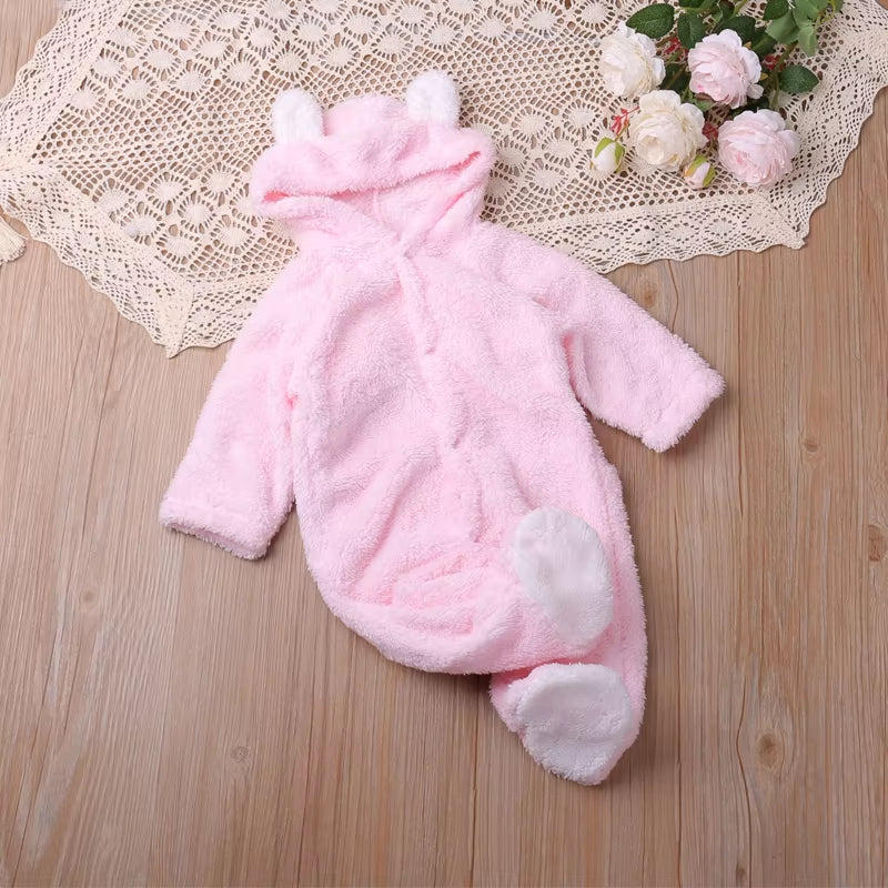 Cartoon Style Long Sleeve Baby Boys Girls Romper
