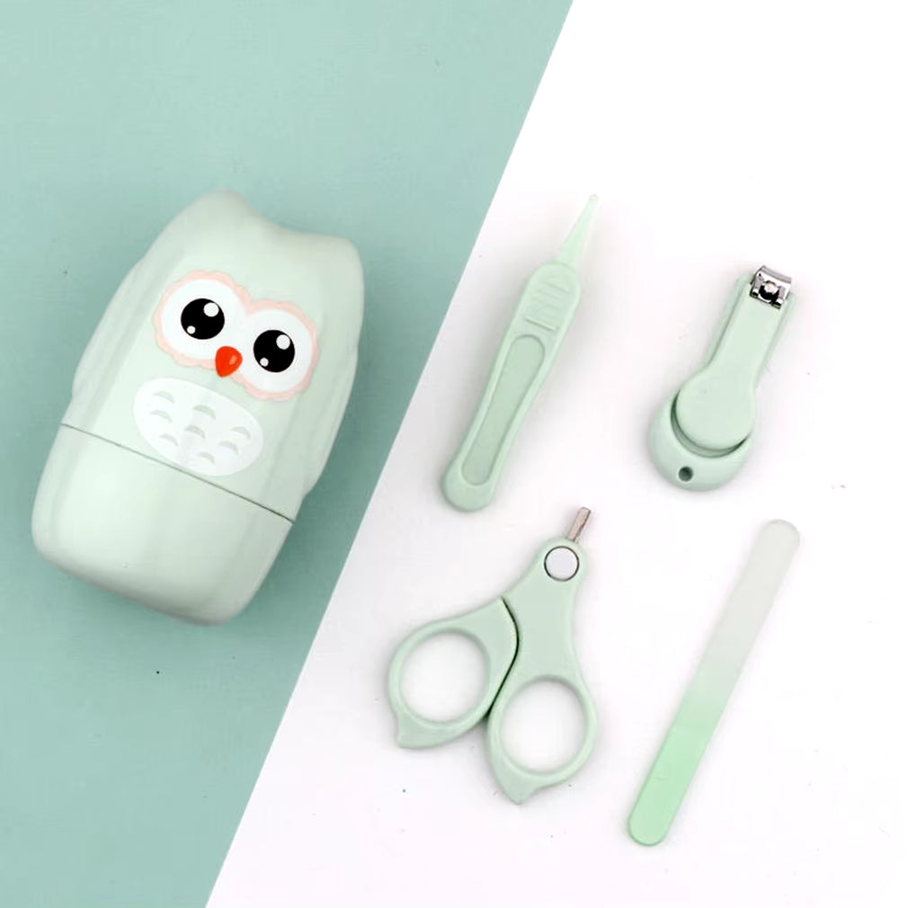 Baby Nail Scissor Baby Nail Care Tool Set Kid Safe Portable Nail Clipper Trimmer File Tweezer with Box Children Manicure Kit