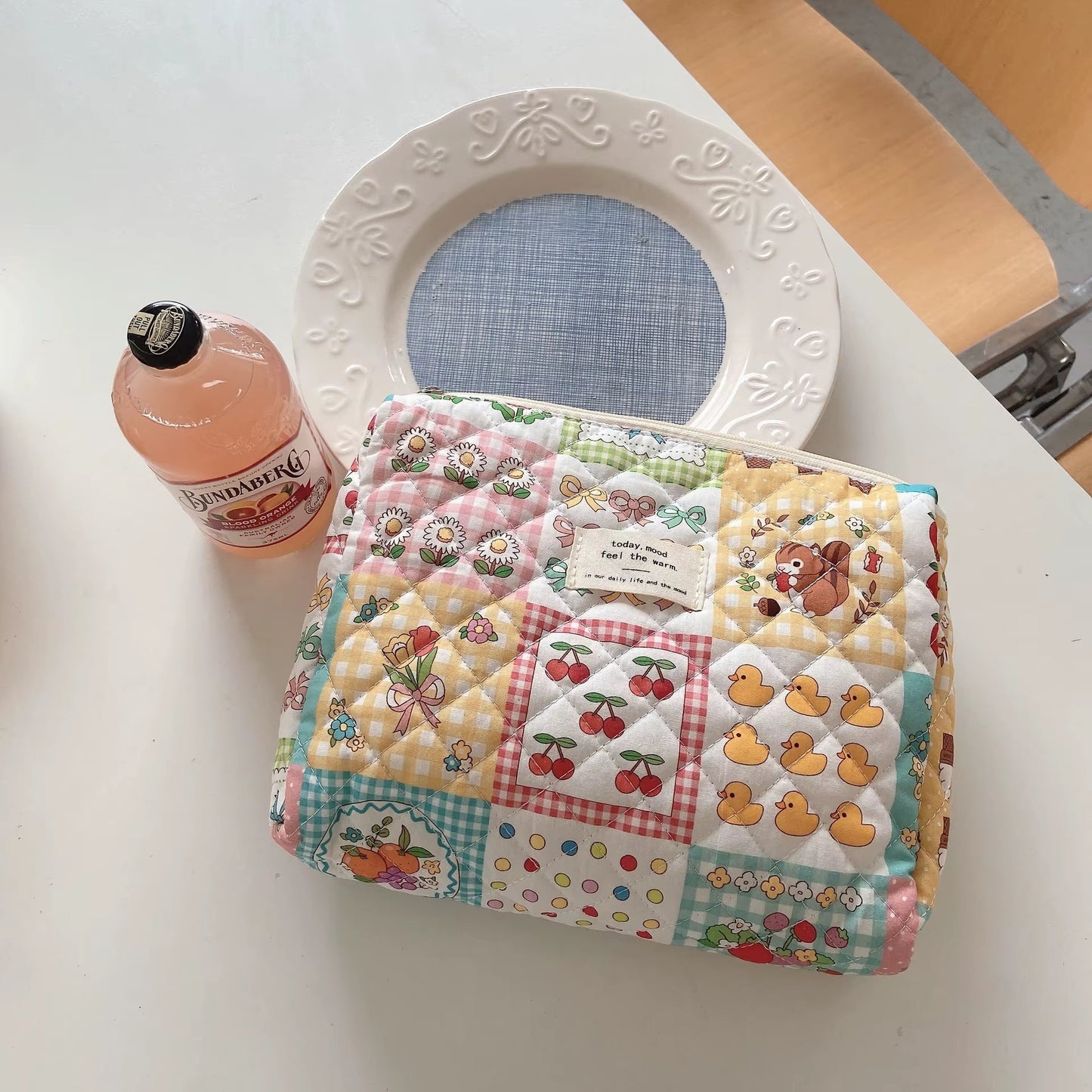 Baby Diaper Bag Cartoon Print Nappy Bag Zipper Handbag