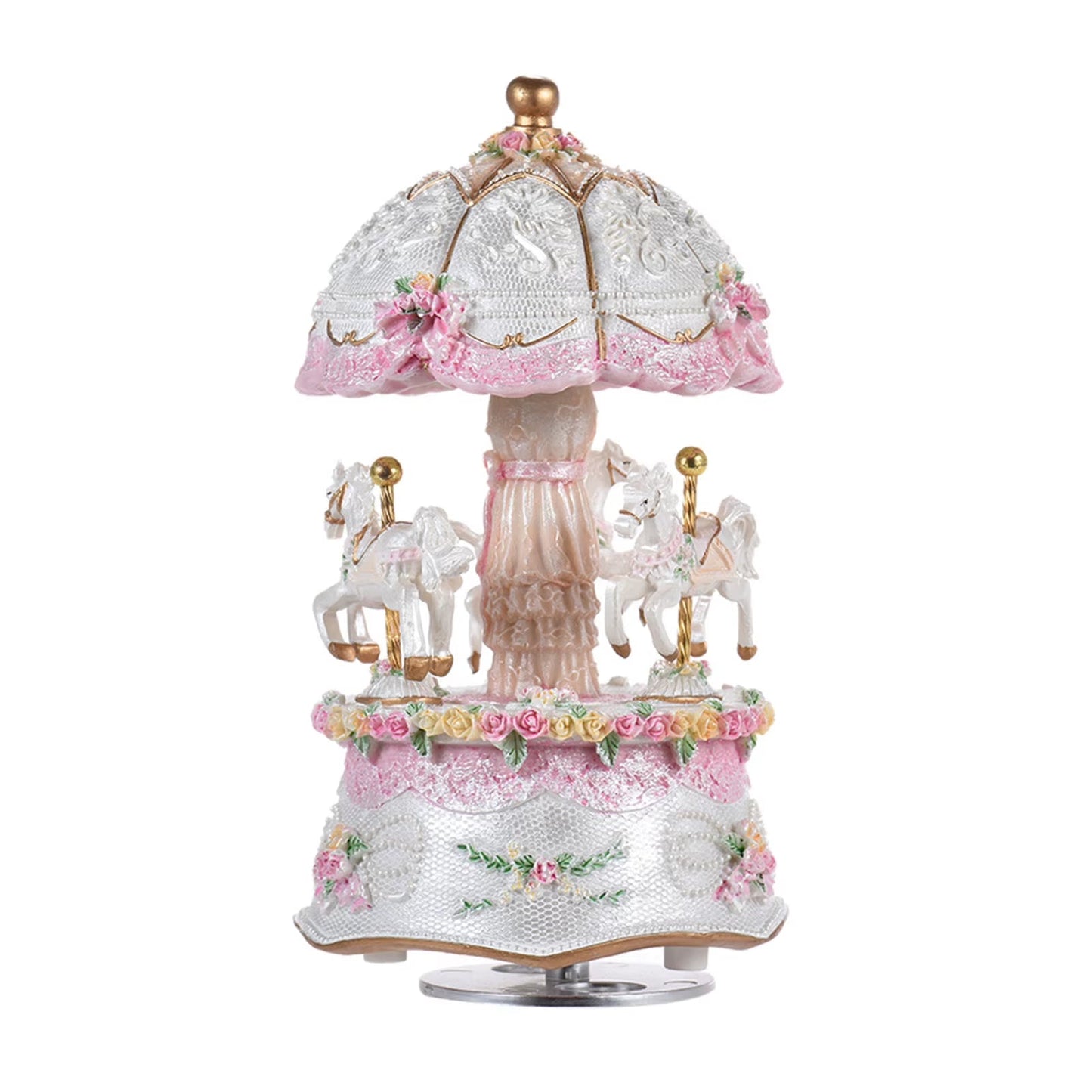 LED Carousel Music Box Merry-Go-Round Rotating Horse Music Box Toy