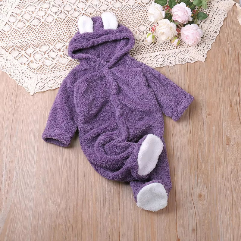 Cartoon Style Long Sleeve Baby Boys Girls Romper