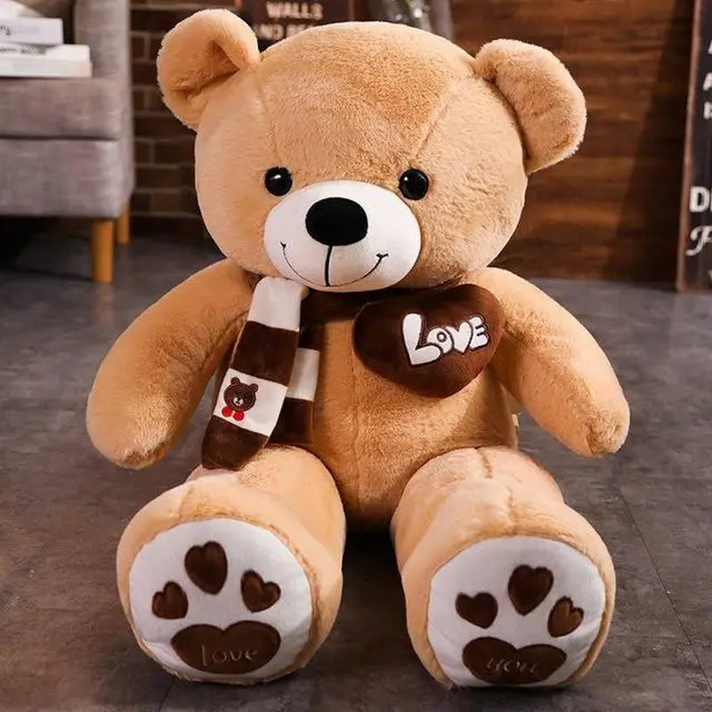 High Quality 4 Colors Teddy Bear with Scarf Stuffed Animals Bear Plush Toys Doll Pillow