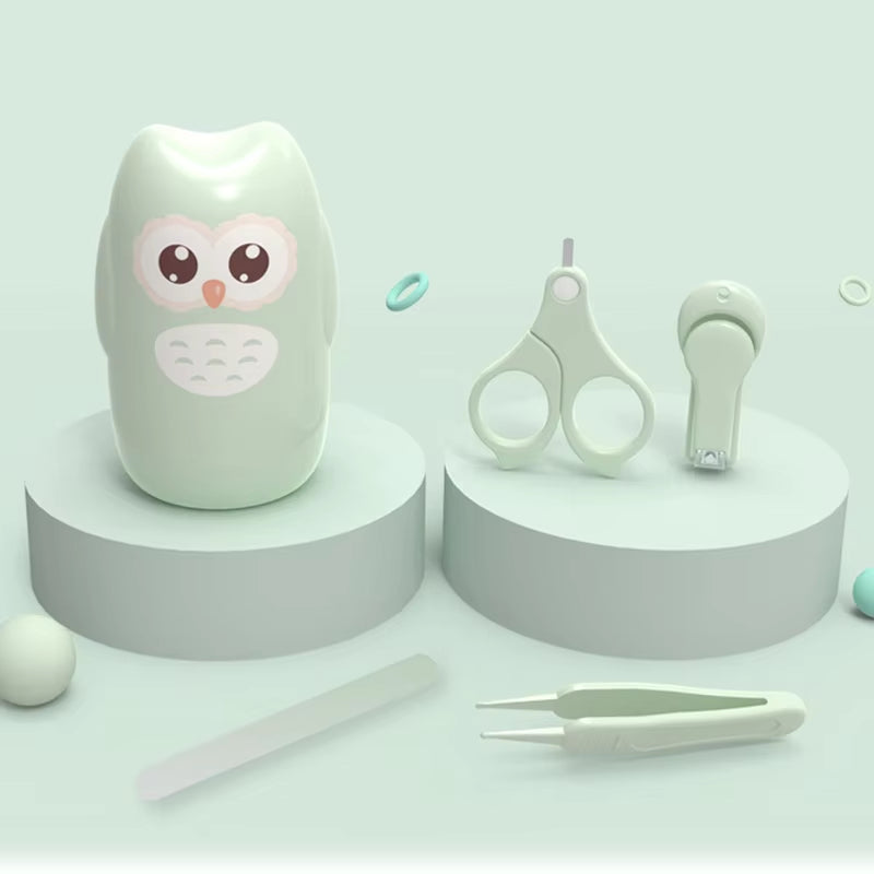 Baby Nail Scissor Baby Nail Care Tool Set Kid Safe Portable Nail Clipper Trimmer File Tweezer with Box Children Manicure Kit