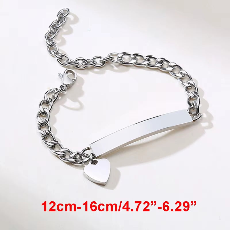 Custom Personalize Girls Name Baby Bracelet, anti Allergy Stainless Steel Chain Adjustable, Baptism Gifts to Girls Boys