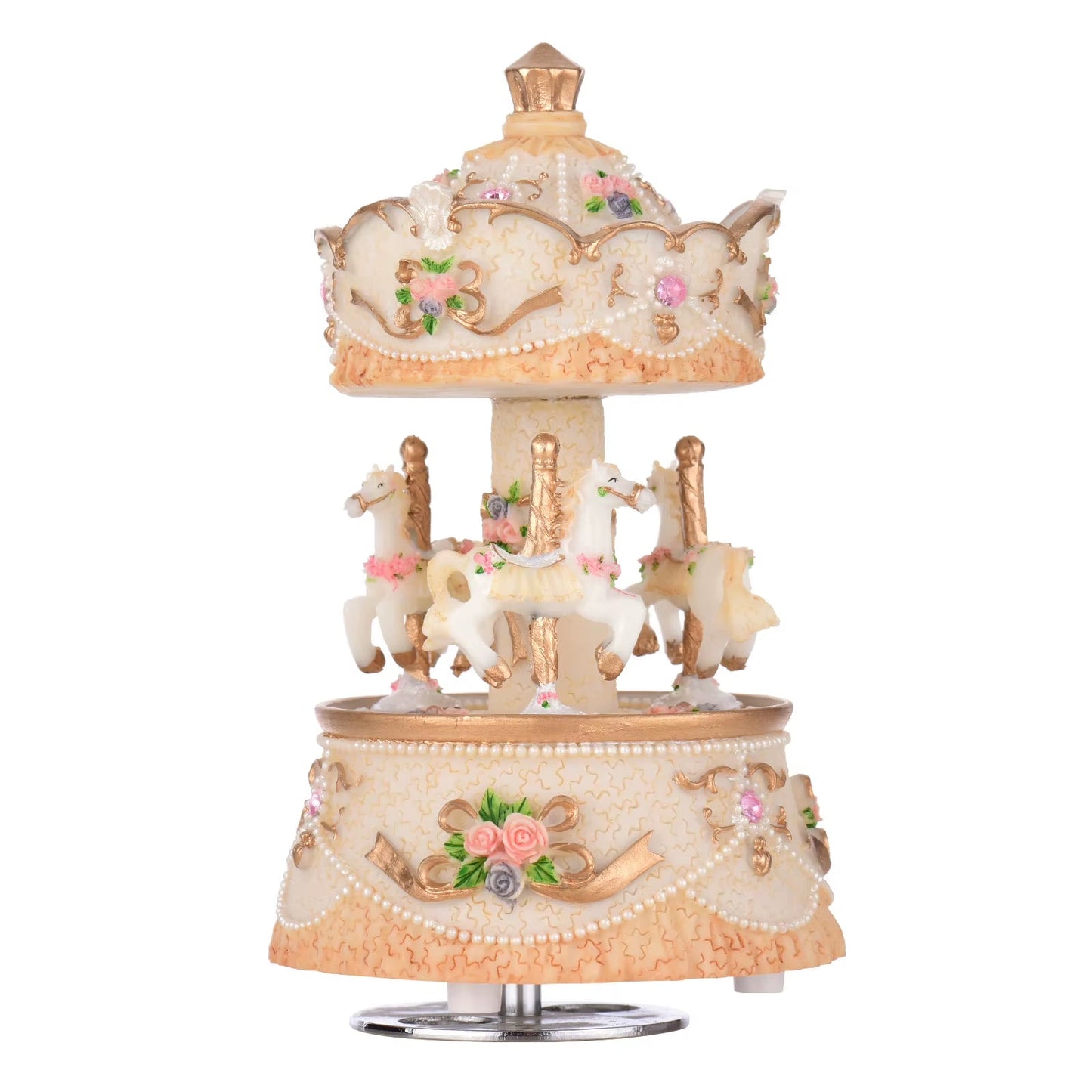 LED Carousel Music Box Merry-Go-Round Rotating Horse Music Box Toy