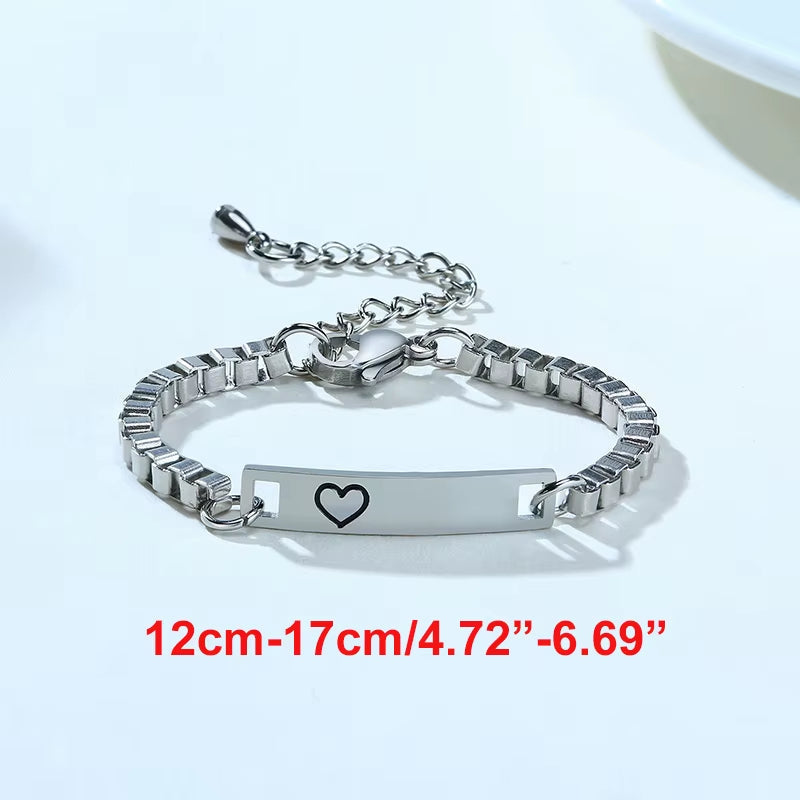 Custom Personalize Girls Name Baby Bracelet, anti Allergy Stainless Steel Chain Adjustable, Baptism Gifts to Girls Boys