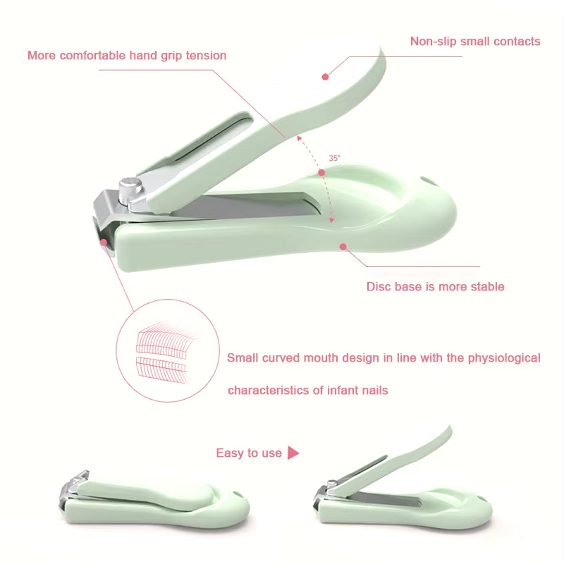 Baby Nail Scissor Baby Nail Care Tool Set Kid Safe Portable Nail Clipper Trimmer File Tweezer with Box Children Manicure Kit