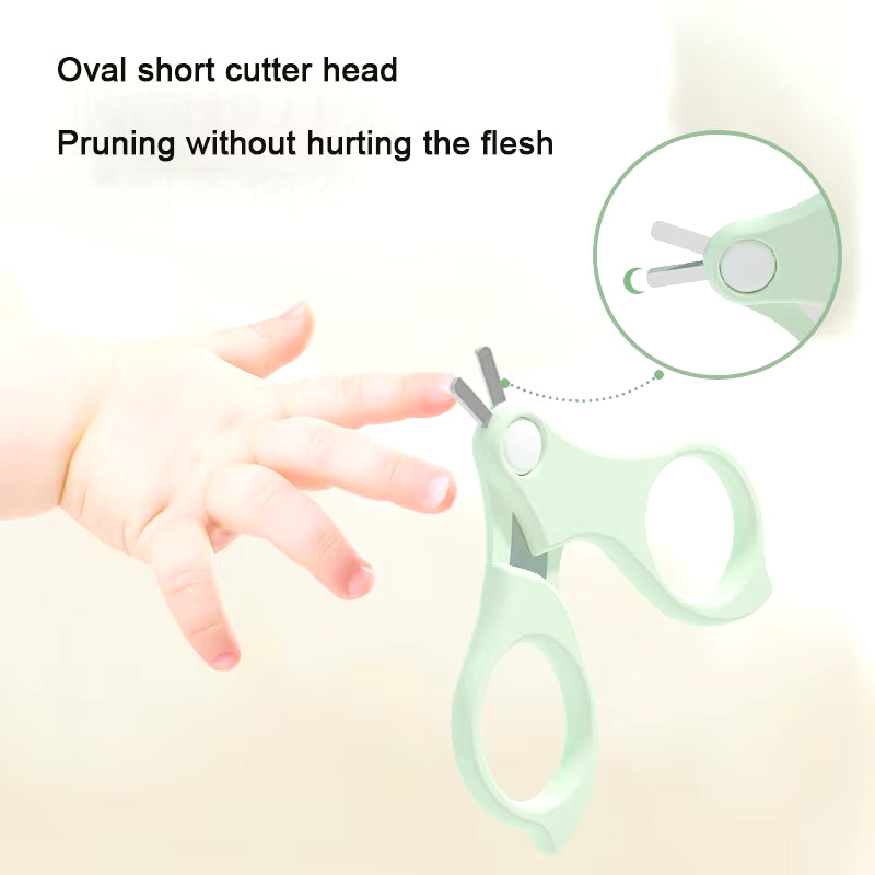 Baby Nail Scissor Baby Nail Care Tool Set Kid Safe Portable Nail Clipper Trimmer File Tweezer with Box Children Manicure Kit