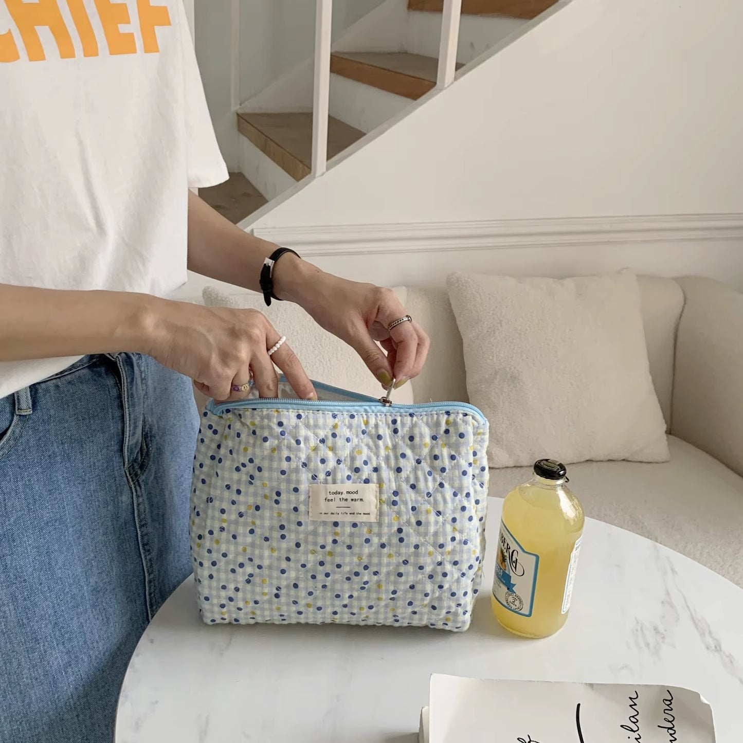 Baby Diaper Bag Cartoon Print Nappy Bag Zipper Handbag Carry Pack Travel Outdoor Diaper Storage Bag Multi Functional Storage Bag