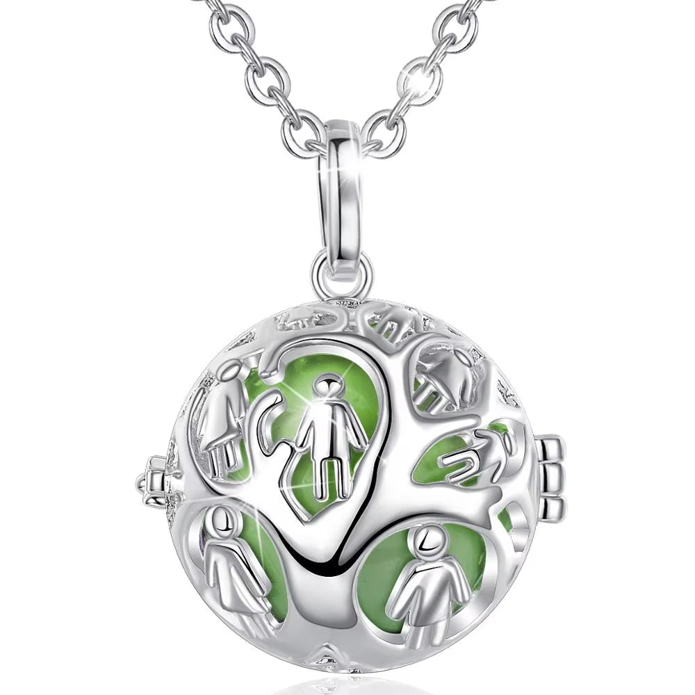 Family Tree Locket Cage Pendant Necklace 20Mm Harmony Ball Pregnant Woman Necklaces Jewelry for Baby & Pregnant Mom K370