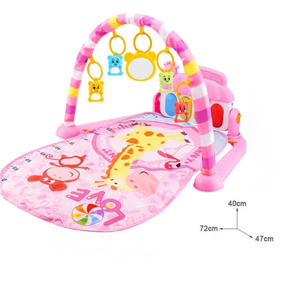 Baby Activity Gym Music Rack Early Education Toy Gifts Newborn 0-36 Months Piano Keyboard Infant Crawling Blanket Pedal Play Mat