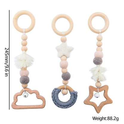 1Set Play Gym Frame Baby Activity Wooden Fitness Frames Play Gym Mobile Baby Room Decoration Newborn Baby Accessories Rattle Toy