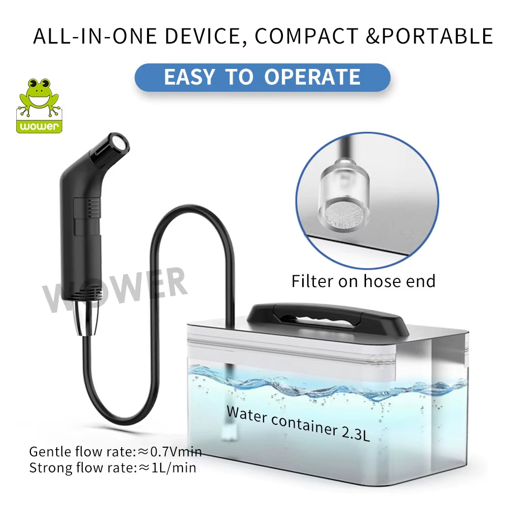 Portable Electric Bidet for Personal Hygiene Cleaning 2.3L Rechargeable Travel Camping Bidet Shower Sprayer