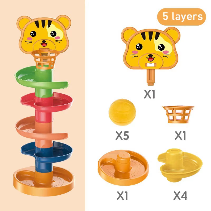 Montessori Toys Baby 0 12 24 36 Months Track Rolling Ball Push Pop Sliding Ball Early Education Toys for Kids Children Sensory