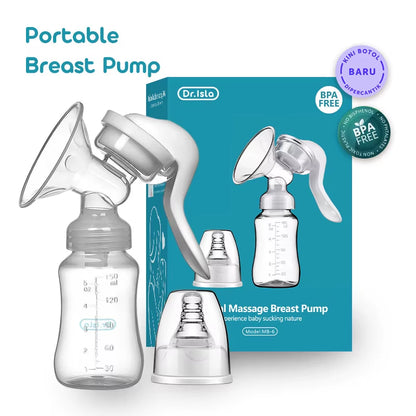 Dr.Isla Breast Pump Manual Suction Milk Pump Feeding Breasts Pumps Milk Bottle Sucking Postpartum Supplies BPA Free