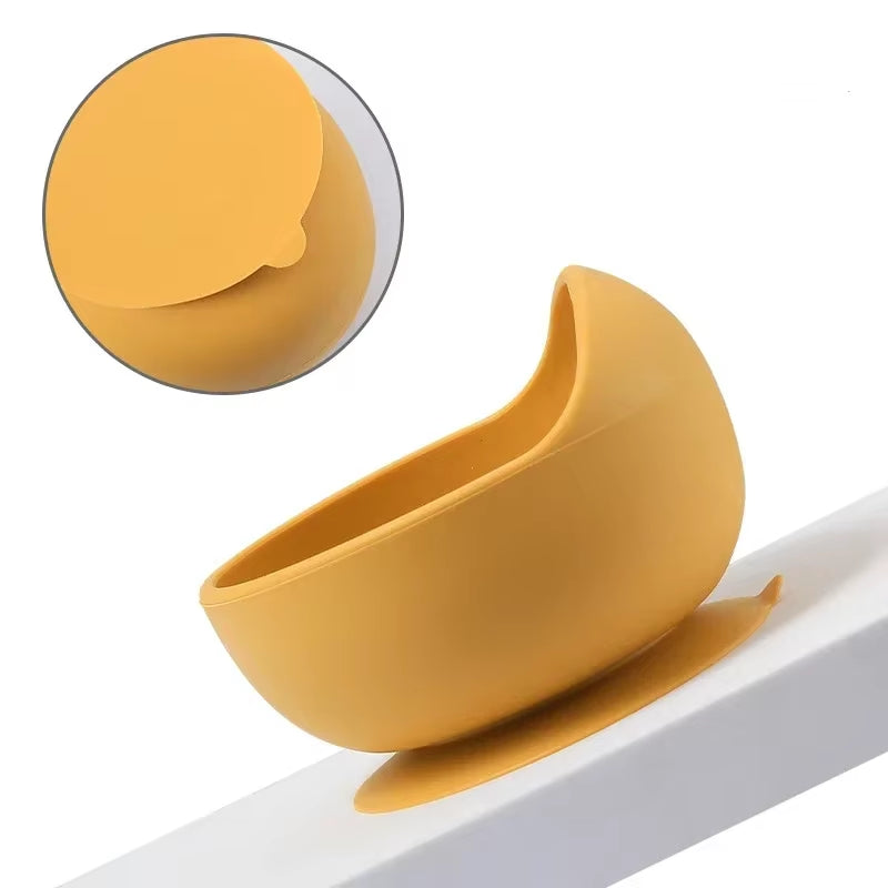 BPA Free Silicone Baby Feeding Set Sucker Bowl Dinning Plate Straw Cup Spoon Forks for Kids Baby Tableware Children Dishes