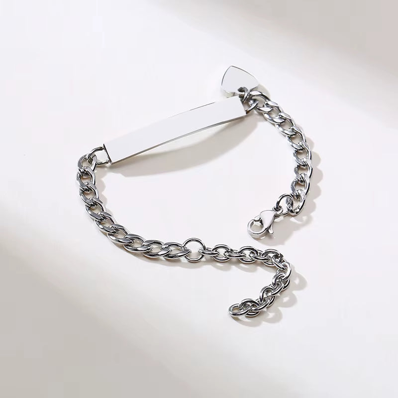 Custom Personalize Girls Name Baby Bracelet, anti Allergy Stainless Steel Chain Adjustable, Baptism Gifts to Girls Boys