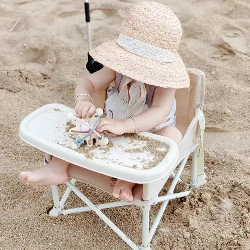 Baby Furniture Supplies Booster Seat Dining Chair Portable Travel Folding Kids with Feeding Chair Outdoor Beach Seat