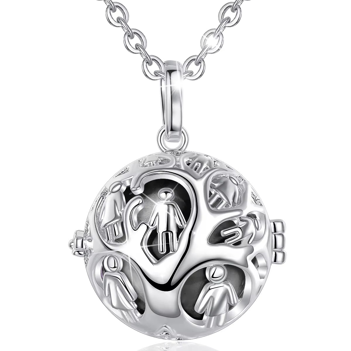 Family Tree Locket Cage Pendant Necklace 20Mm Harmony Ball Pregnant Woman Necklaces Jewelry for Baby & Pregnant Mom K370