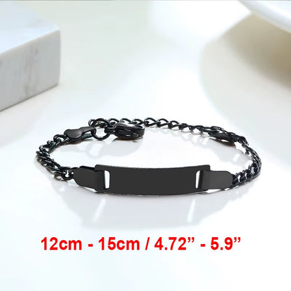 Custom Personalize Girls Name Baby Bracelet, anti Allergy Stainless Steel Chain Adjustable, Baptism Gifts to Girls Boys