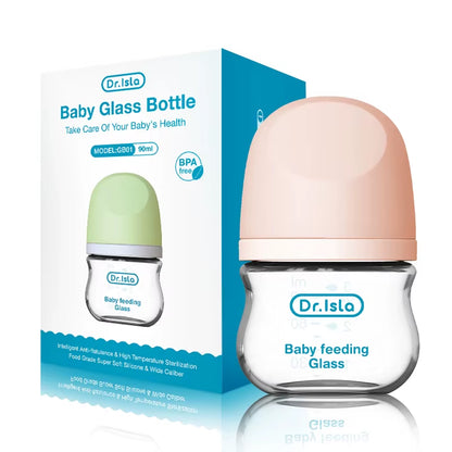 1PCS Newborn Feeding Bottles 90ML/160ML Baby Bottle Glass Bottles Anti-Flatulence Milk Feeding Bottles Infant BPA Free