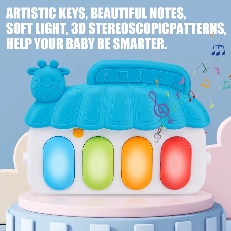 Baby Activity Gym Music Rack Early Education Toy Gifts Newborn 0-36 Months Piano Keyboard Infant Crawling Blanket Pedal Play Mat