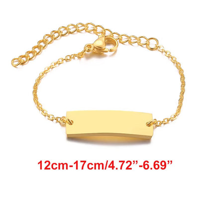 Custom Personalize Girls Name Baby Bracelet, anti Allergy Stainless Steel Chain Adjustable, Baptism Gifts to Girls Boys