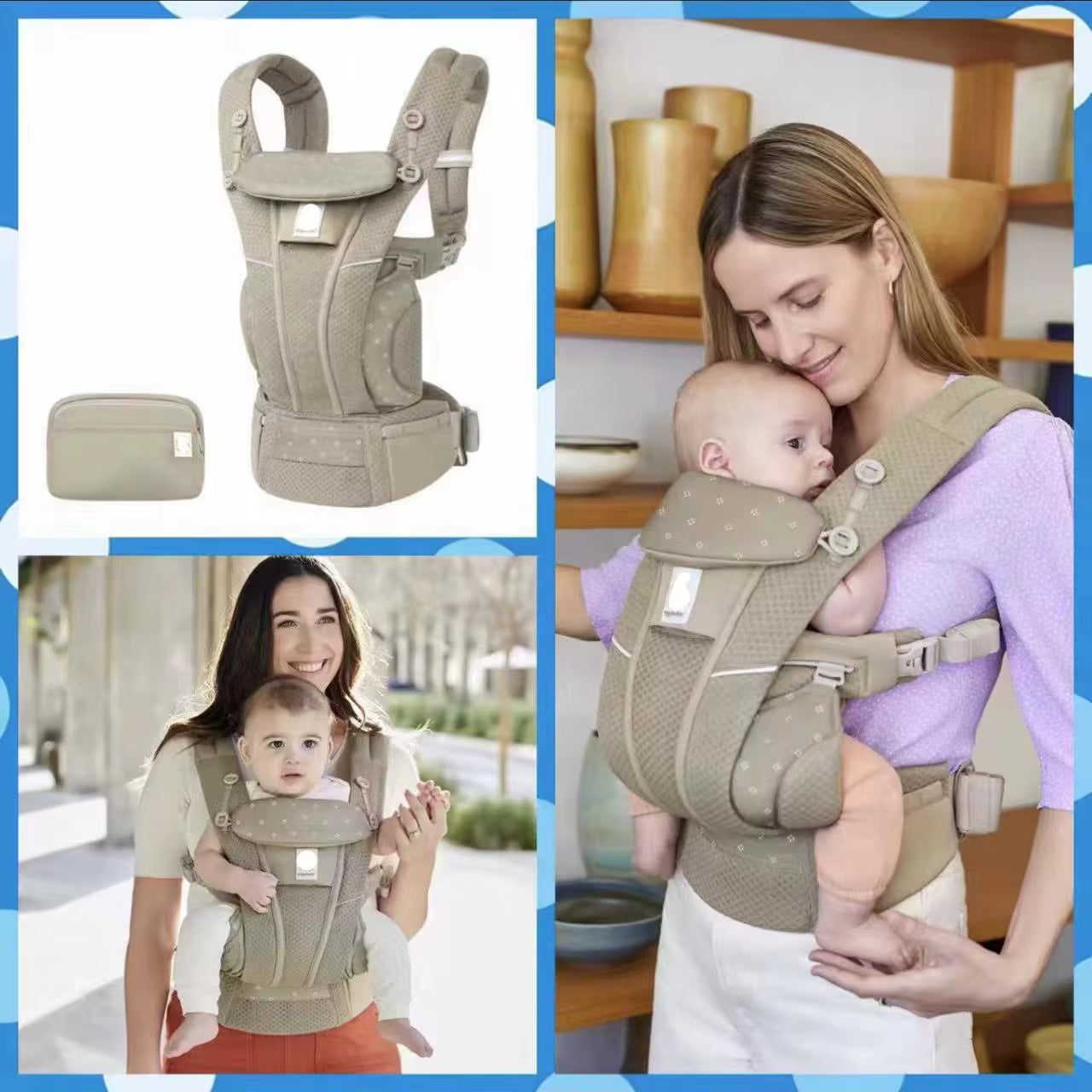 Egobaby Baby Carrier Ergonomic Kangaroo Infant Kid Sling Back Front Facing Backpack Wrap Newborn Bag 0-36 Months