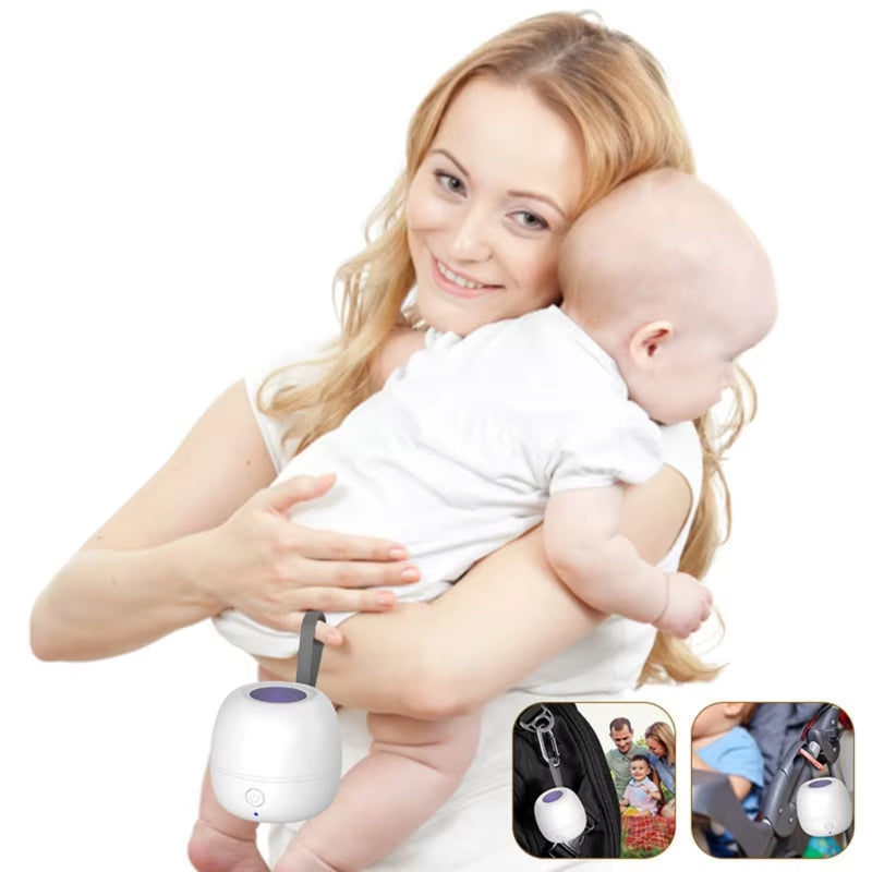 Portable Baby Pacifier Sterilizer Box Mini UV Light Sterilizer Box for Baby Pacifier, Bottle Nipples, Teethers Breast Pump