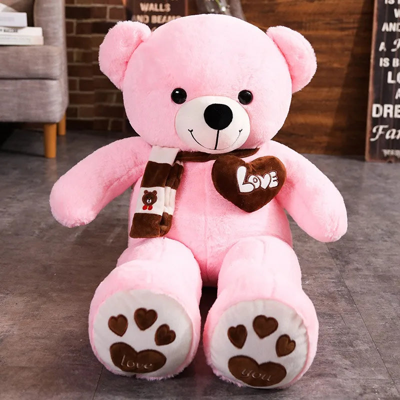 High Quality 4 Colors Teddy Bear with Scarf Stuffed Animals Bear Plush Toys Doll Pillow Kids Lovers Birthday Baby Gift