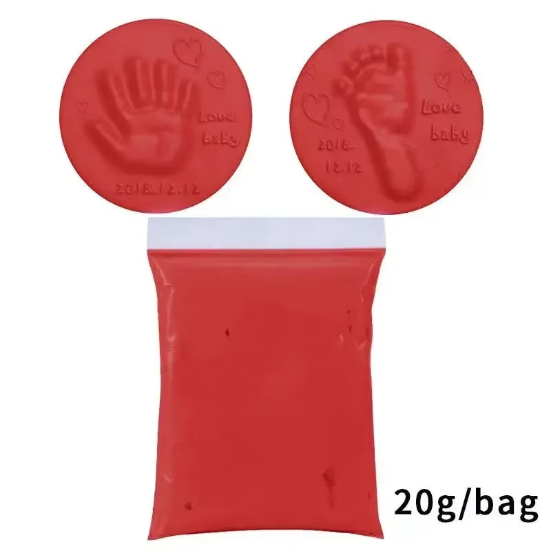 20/40G Baby DIY Hand and Footprint Soft Clay Fluffy Material, Baby Handprint Imprint and Foot Print Mud, Handprint Fingerprint