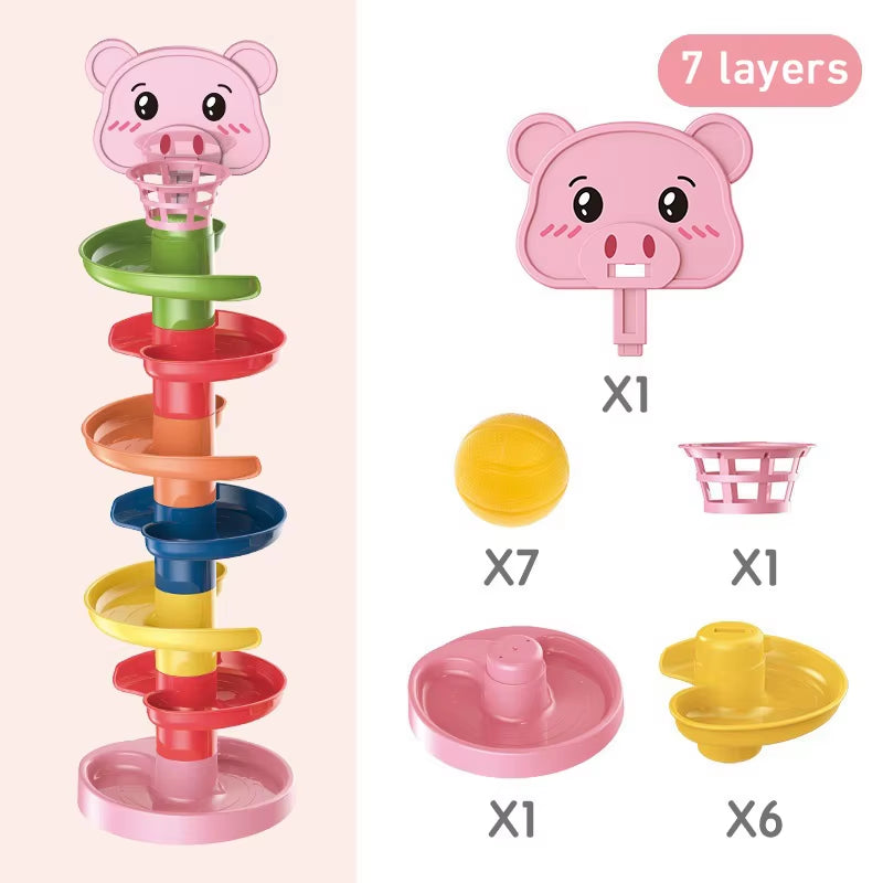 Montessori Toys Baby 0 12 24 36 Months Track Rolling Ball Push Pop Sliding Ball Early Education Toys for Kids Children Sensory