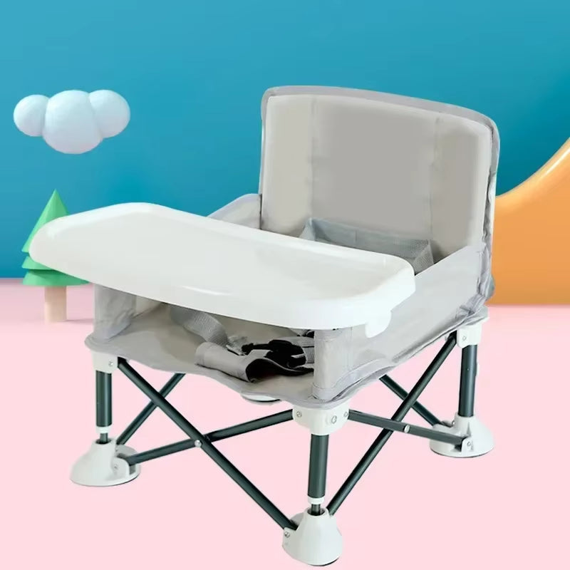 Baby Furniture Supplies Booster Seat Dining Chair Portable Travel Folding Kids with Feeding Chair Outdoor Beach Seat