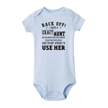 I Love My Crazy Aunt Printed Newborn Clothes Love Aunt Best Present