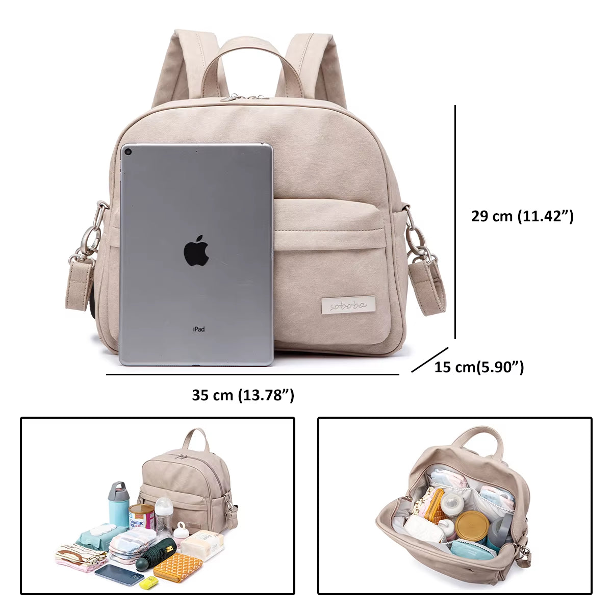 Fashion Diaper Bag for Newborn Baby Waterproof Light Weight Protable Mommy Diaper Backpack for Quick Outing Nappy Changing Bag