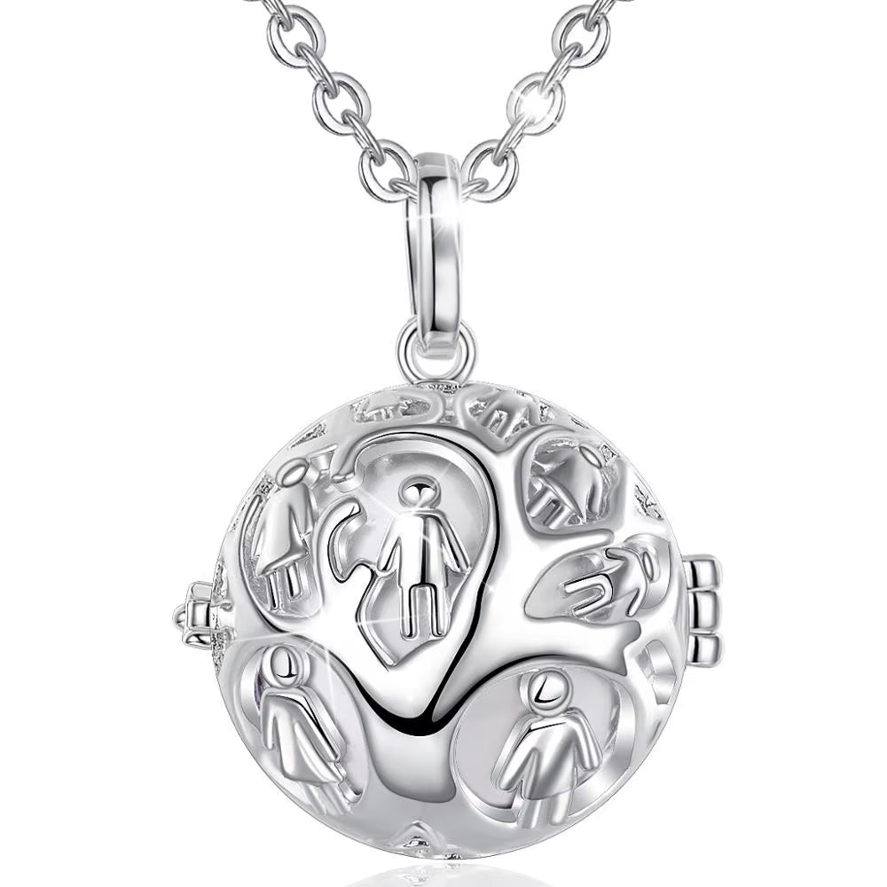 Family Tree Locket Cage Pendant Necklace 20Mm Harmony Ball Pregnant Woman Necklaces Jewelry for Baby & Pregnant Mom K370