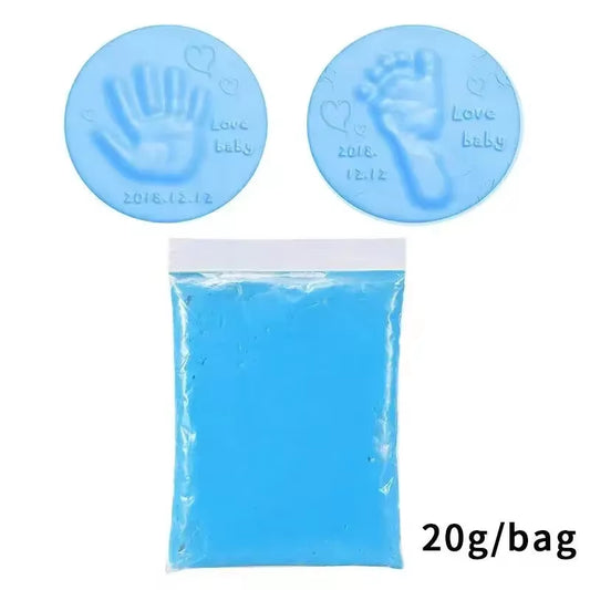 20/40G Baby DIY Hand and Footprint Soft Clay Fluffy Material, Baby Handprint Imprint and Foot Print Mud, Handprint Fingerprint