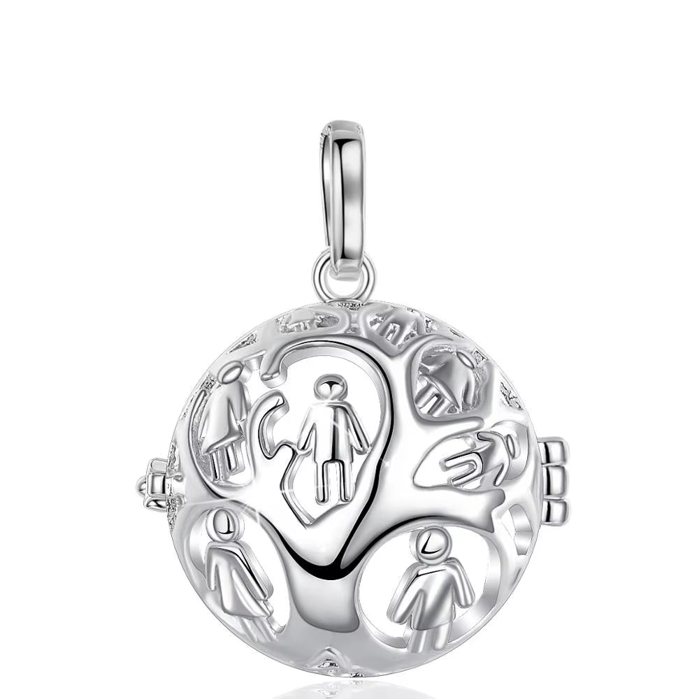 Family Tree Locket Cage Pendant Necklace 20Mm Harmony Ball Pregnant Woman Necklaces Jewelry for Baby & Pregnant Mom K370