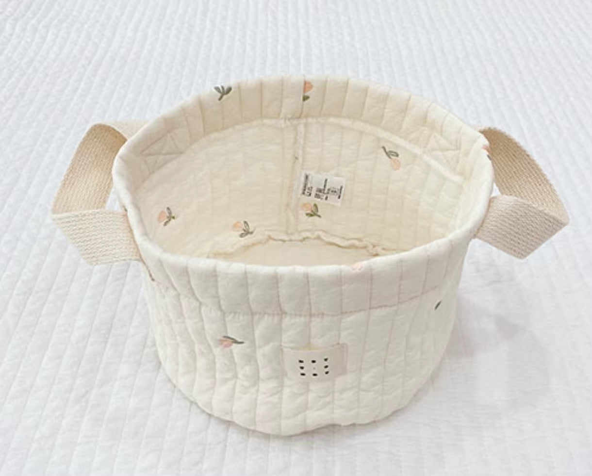 Storage Baskets, Bottles, Towels, Toys, Baby Clothes. Decorative Organizer Bins Tote Bag Handbag with Embroidery 