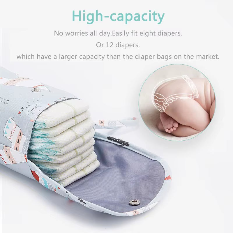 Baby Diaper Bag Newborn Diaper Storage Bag Organizer Waterproof Portable Travel Outdoor Storage Nappy Carry Pack Stroller Pocket