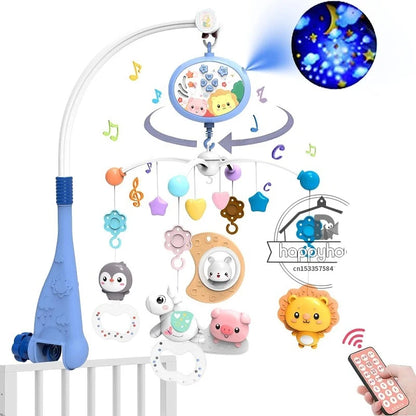 Musical Baby Crib Mobile with Lights Music Projection for Infants Remote Control Crib Toys for Newborn Baby Mobile for Crib Toys