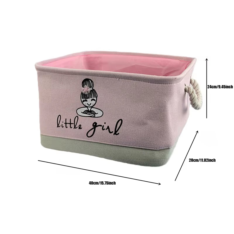 Baby Toys Storage Basket Gift Basket Foldable Canvas Fabric Laundry Basket for Clothes Books Home Organization Room Decor