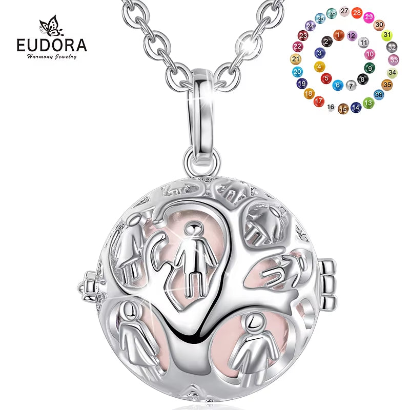 Family Tree Locket Cage Pendant Necklace 20Mm Harmony Ball Pregnant Woman Necklaces Jewelry for Baby & Pregnant Mom K370