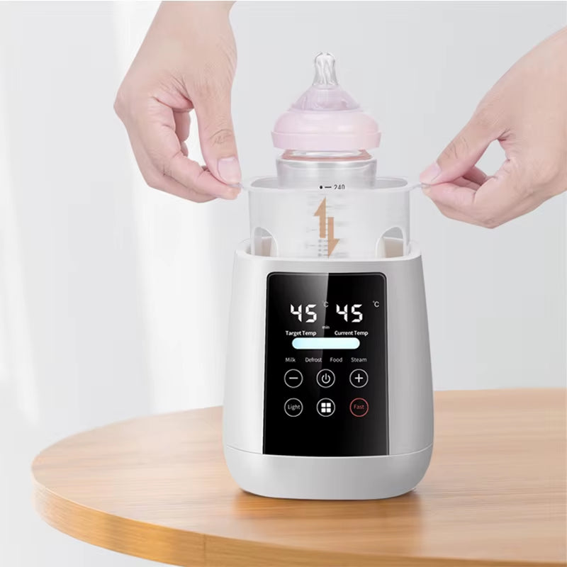 Baby Bottle Warmer & Sterilizer 6-In-1Multifuntion Breast Milk Warmer Accurate Temperature Control Baby Bottle Heater